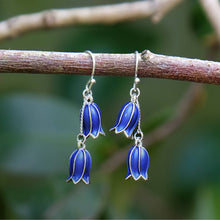 Load image into Gallery viewer, Bluebell Flower Drop Hook Earrings