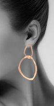 Load image into Gallery viewer, Bronze Double Organic Drop Earrings