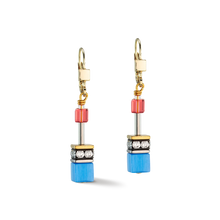 Load image into Gallery viewer, GeoCUBE® Earrings multicolour classic gold