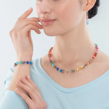 Load image into Gallery viewer, GeoCUBE® Earrings multicolour classic gold
