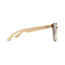 Load image into Gallery viewer, BELLA SUNGLASSES- MIDNIGHT l Black Gradient Lens l Walnut Arms
