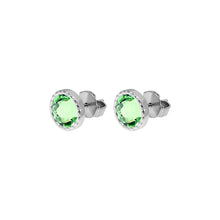 Load image into Gallery viewer, Qudo Silver Bocconi Flat Studs 9mm