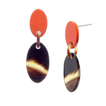Load image into Gallery viewer, Lacquered Oval Drop Earrings
