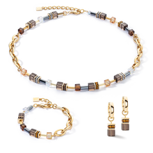 Load image into Gallery viewer, GeoCUBE® Chunky Chain Necklace gold-brown
