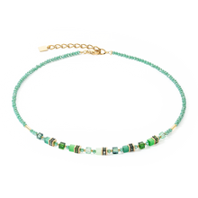 Load image into Gallery viewer, Necklace mini cubes green 500