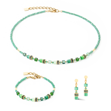 Load image into Gallery viewer, Necklace mini cubes green 500