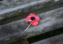 Load image into Gallery viewer, Poppy Red Flower Brooch