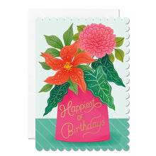 Load image into Gallery viewer, Birthday Card – Happiest of Birthdays Vase Design