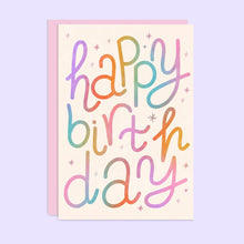 Load image into Gallery viewer, Happy Birthday Card | Typography Birthday Card | Female Card