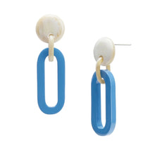 Load image into Gallery viewer, BRANCH Buffalo Horn Oblong Link Earrings