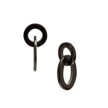 Load image into Gallery viewer, Black Horn Handmade Statement jewelry Dangle Earrings