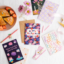 Load image into Gallery viewer, Happy Birthday Card | Typography Birthday Card | Female Card