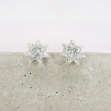 Load image into Gallery viewer, Holographic glitter star studs