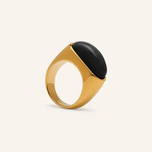 Load image into Gallery viewer, Lorde Statement Ring in Jet Black