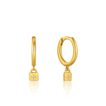 Load image into Gallery viewer, Padlock HOOP Earrings