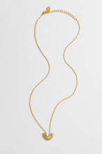 Load image into Gallery viewer, Half Sunburst Necklace Gold Plated