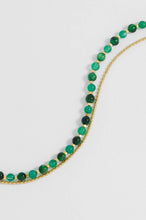 Load image into Gallery viewer, EB EDIT Gemstone Duo Green Cat Eye Bracelet- Gold Plated