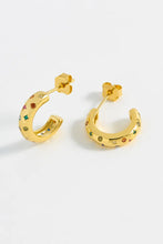 Load image into Gallery viewer, Multicolour Chubby Celestial Hoop - Gold Plated