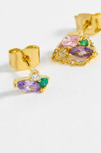 Load image into Gallery viewer, Multicolour CZ Earrings Gold Plated
