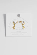 Load image into Gallery viewer, Half Star Hoop Earrings Gold Plated