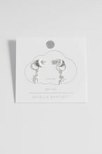 Load image into Gallery viewer, Half Star Hoop Earrings Silver Plated