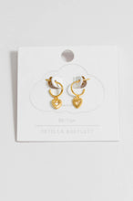 Load image into Gallery viewer, Plain Heartburst Hoop Earrings - Gold plated