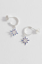 Load image into Gallery viewer, Mixed CZ North Star Hoop Earrings