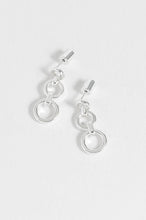 Load image into Gallery viewer, EB EDIT WATERPROOF PVD COATED Graduated Round Link Drop Earrings - Silver Plated