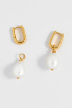 Load image into Gallery viewer, EB Edit Pearl Drop Link Earrings