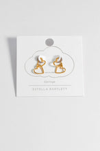 Load image into Gallery viewer, Double Heart Hoop Earrings