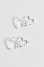 Load image into Gallery viewer, Double Heart Hoop Earrings