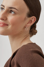 Load image into Gallery viewer, Double Heart Hoop Earrings