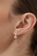 Load image into Gallery viewer, Triple Disc CZ Hoop Earrings