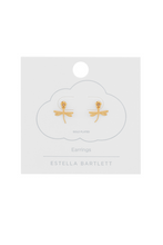 Load image into Gallery viewer, Flower and Dragonfly Earrings