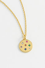 Load image into Gallery viewer, Rainbow Coin Necklace Gold Plated