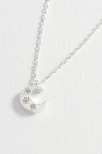 Load image into Gallery viewer, Three Moon Necklace Silver Plated