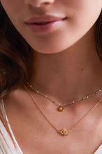 Load image into Gallery viewer, CZ Star Pendant Beaded Necklace