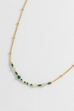 Load image into Gallery viewer, Mini Green Beaded Chain Necklace