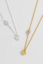 Load image into Gallery viewer, Heart Charm With Open Cz Heart Necklace