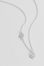 Load image into Gallery viewer, Heart Charm With Open Cz Heart Necklace