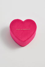 Load image into Gallery viewer, Velvet Mini Heart Shaped Jewellery Box