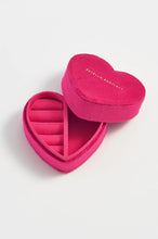 Load image into Gallery viewer, Velvet Mini Heart Shaped Jewellery Box