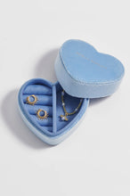 Load image into Gallery viewer, Velvet Mini Heart Shaped Jewellery Box