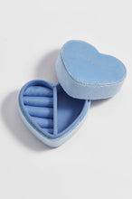 Load image into Gallery viewer, Velvet Mini Heart Shaped Jewellery Box