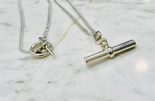 Load image into Gallery viewer, Sterling Silver T Bar Pendant by Chris Lewis