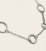 Load image into Gallery viewer, Adele Taylor Rings Necklace – Sterling Silver Linked Circles | Adjustable Handmade Design