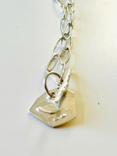 Load image into Gallery viewer, Jennie Gill Sterling sIlver Necklace with Sculptural textured tag & Handmade Chain