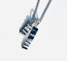 Load image into Gallery viewer, Adele Taylor Textured Silver Pendant with 14ct gold details– Handmade in Sheffield