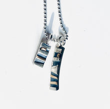 Load image into Gallery viewer, Adele Taylor Textured Silver Pendant with 14ct gold details– Handmade in Sheffield