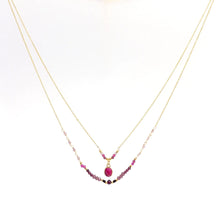 Load image into Gallery viewer, AM  GARNET & RHODOCHROSITE NECKLACE